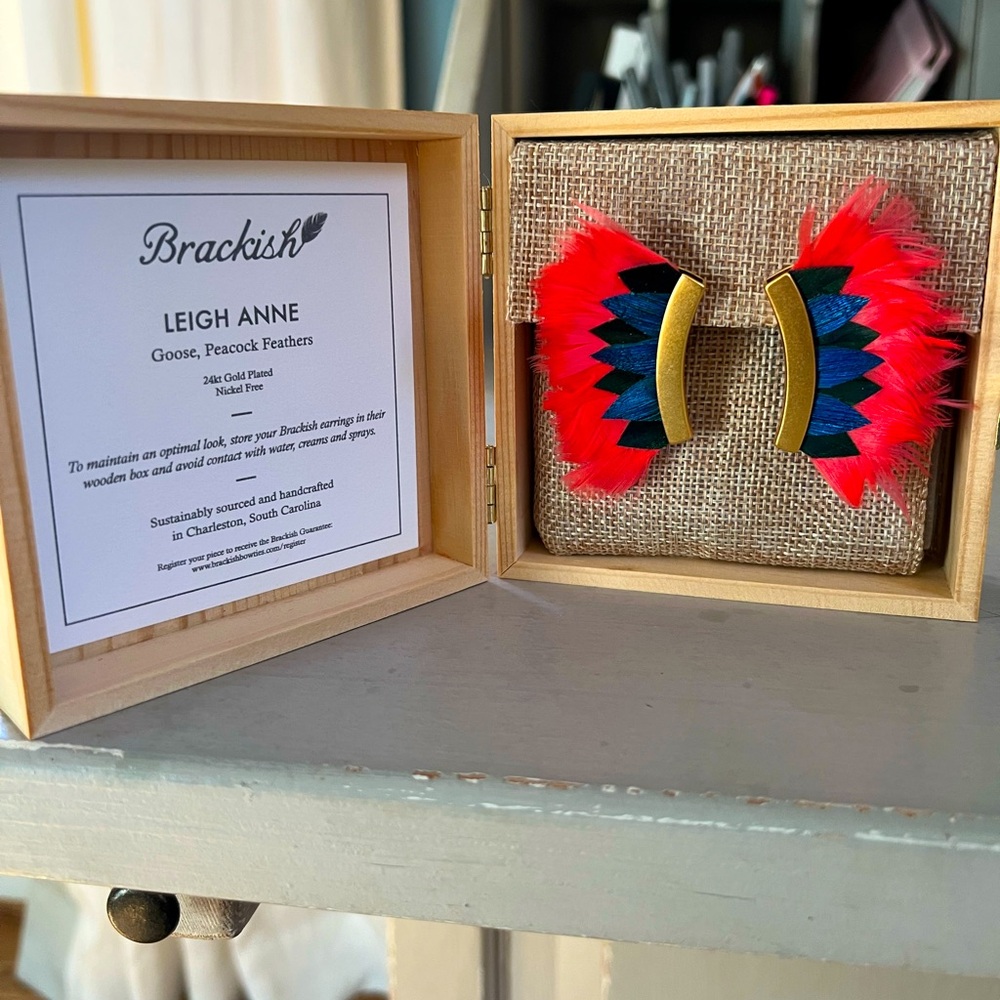 Bright and colorful Brackish 4th Crescent Earrings 

Excellent condition